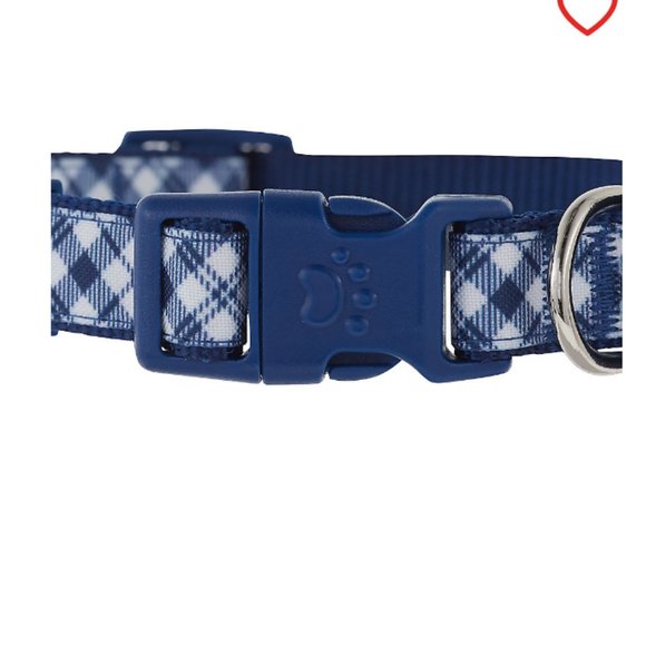 Top Paw Blue Plaid Bow Tie Dog Pet Collar m nwt - Picture 5 of 6